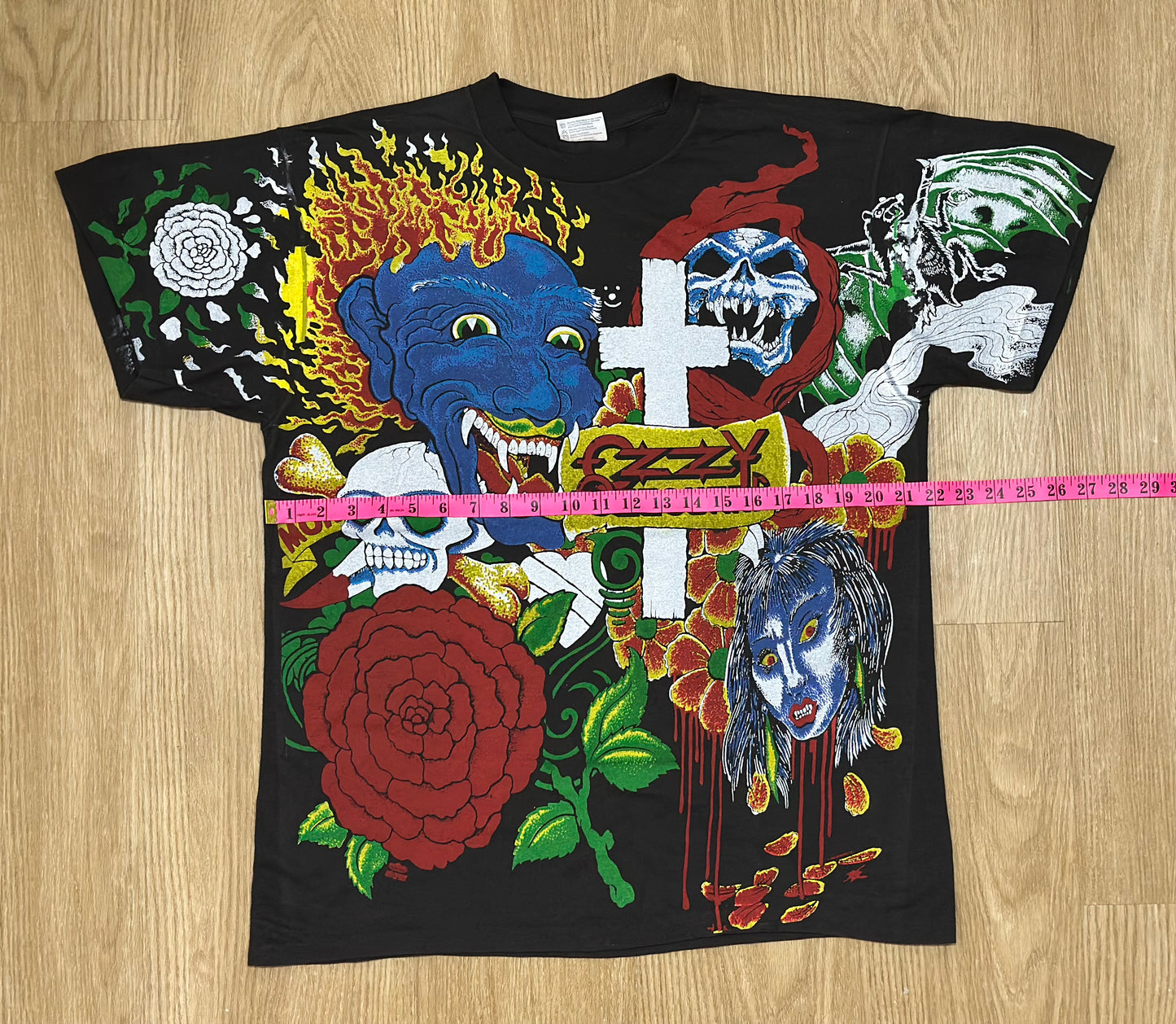 OZZY OSBOURNE vintage 1992 REPRINT OZZY TATTOO all over print AOP t shirt