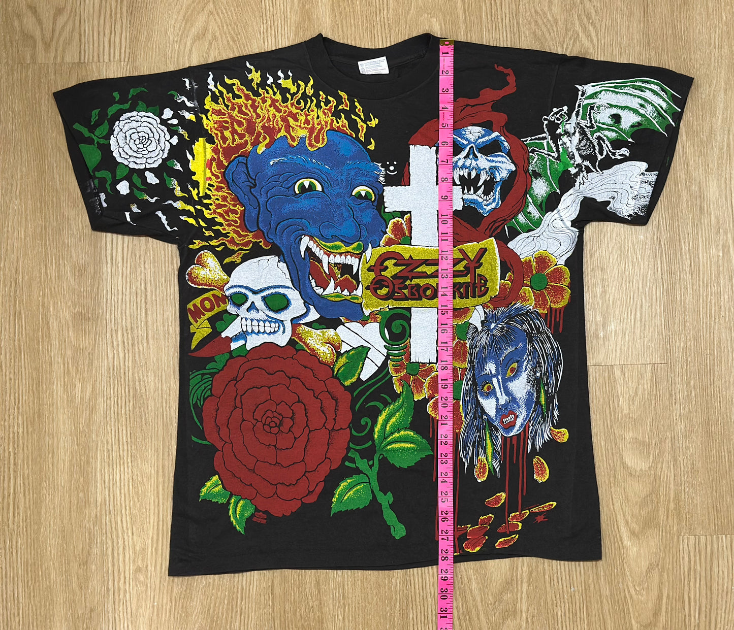 OZZY OSBOURNE vintage 1992 REPRINT OZZY TATTOO all over print AOP t shirt