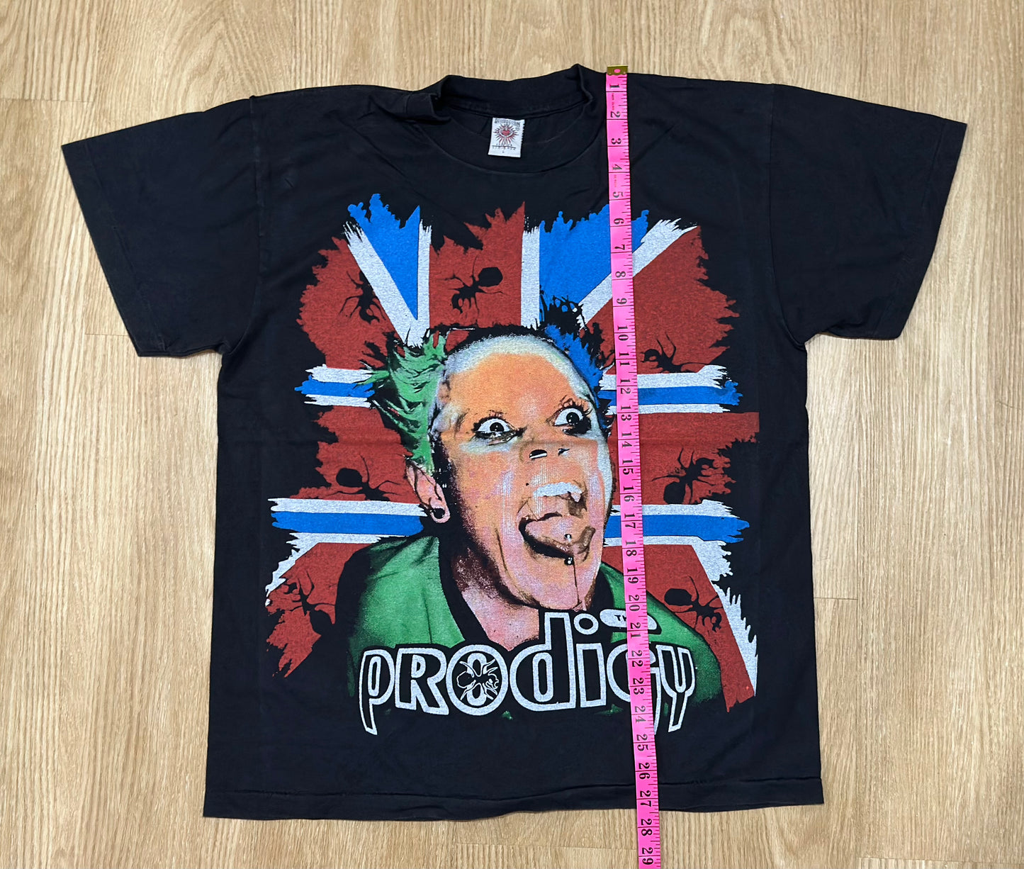 PRODIGY UNION JACK KEITH FLINT T SHIRT LARGE
