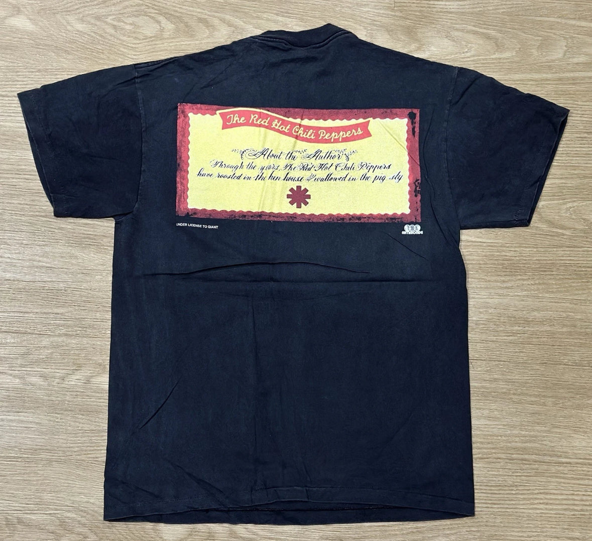 RED HOT CHILI PEPPERS vintage 1995 ABOUT THE AUTHOR t shirt FAMILY PHOTO