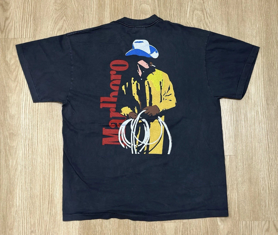 MARLBORO vintage 1990s MARLBORO MAN shirt COWBOY pocket XL