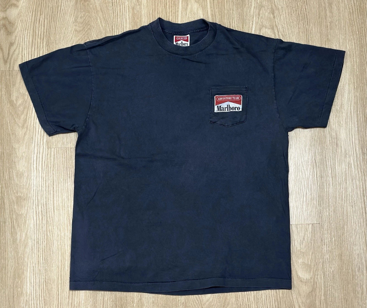 MARLBORO vintage 1990s MARLBORO MAN shirt COWBOY pocket XL