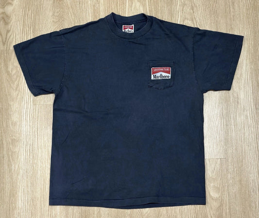 MARLBORO vintage 1990s MARLBORO MAN shirt COWBOY pocket XL
