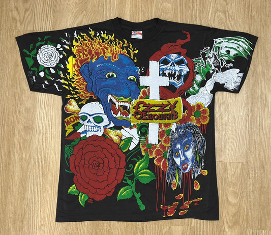 OZZY OSBOURNE vintage 1992 REPRINT OZZY TATTOO all over print AOP t shirt