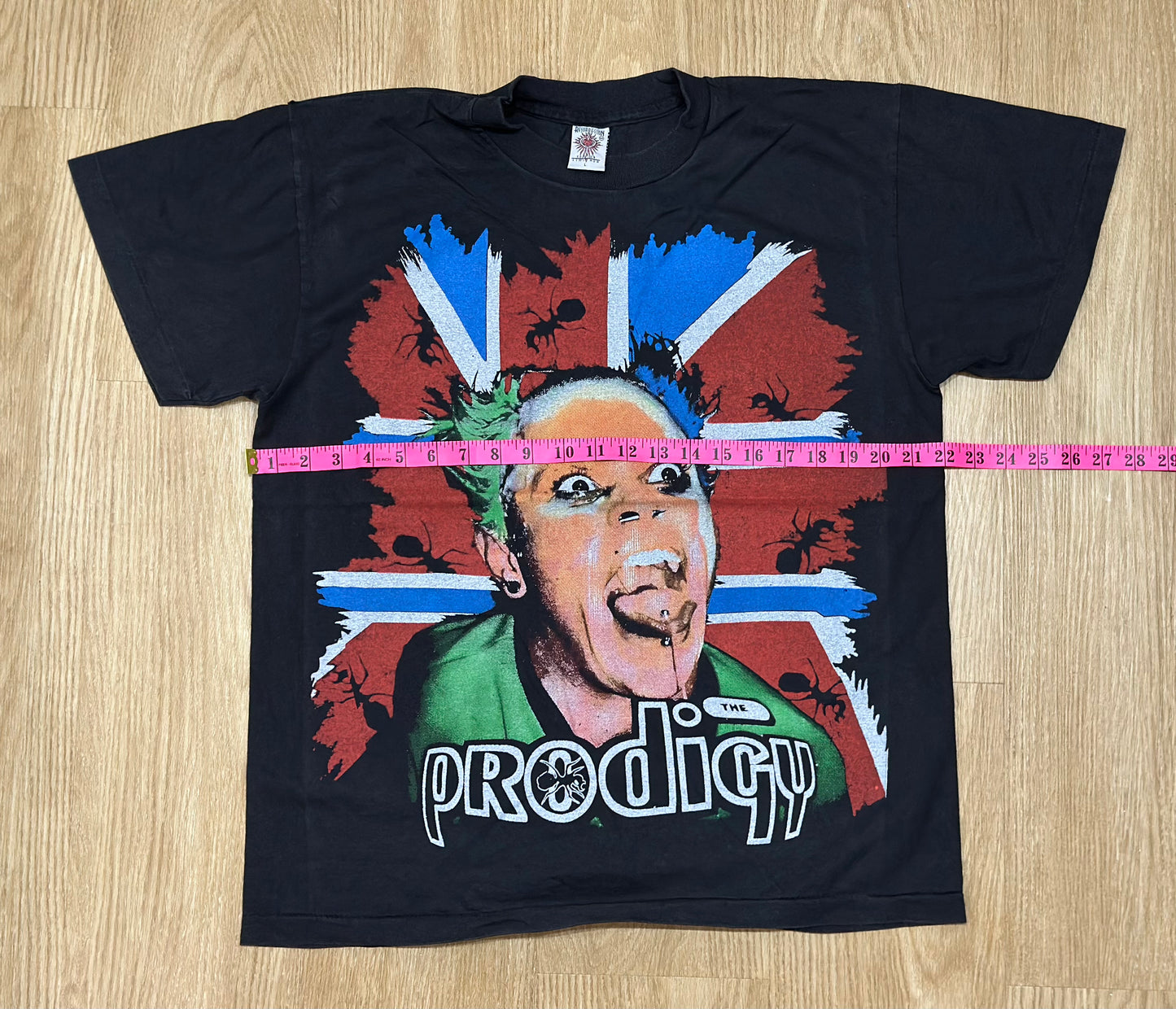 PRODIGY UNION JACK KEITH FLINT T SHIRT LARGE